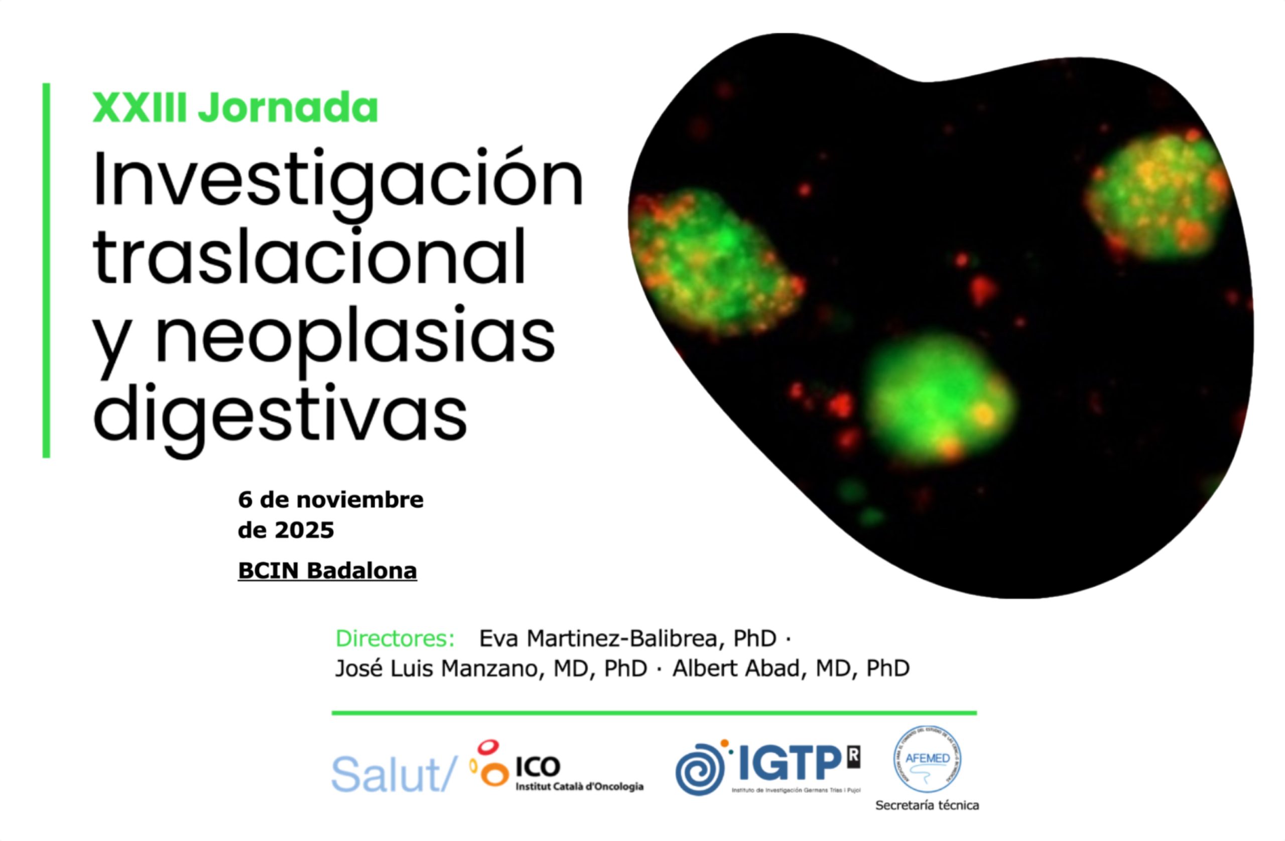 XXIII JORNADA INVESTIGACION TRASLACIONAL Y NEOPLASIAS DIGESTIVAS